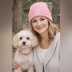 NEW: Pink Dog Mom Beanie